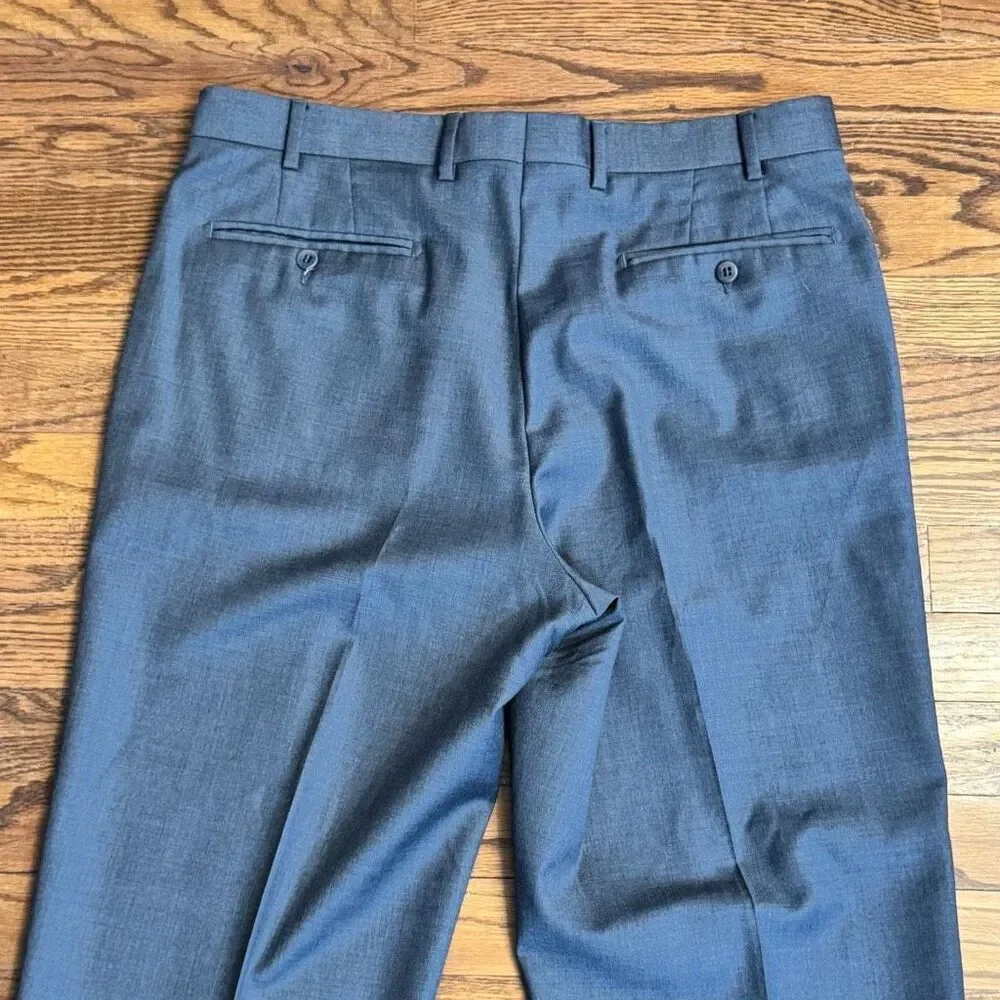 Zanella TODD Flat Front Dress Pants. Size 34. Gray.